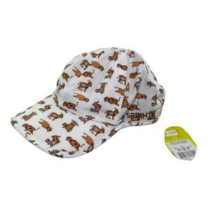 Sprints Legendary Cows Unisex Hat White Brown Featherweight Running Cap NWT